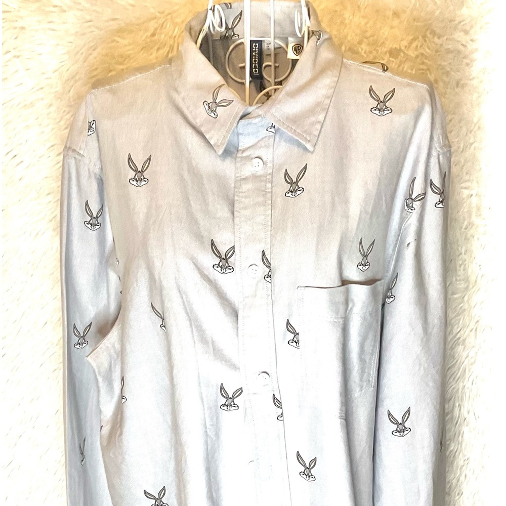 Warner Bros Studio Store Bugs Bunny (Large) Chambray Jean Shirt